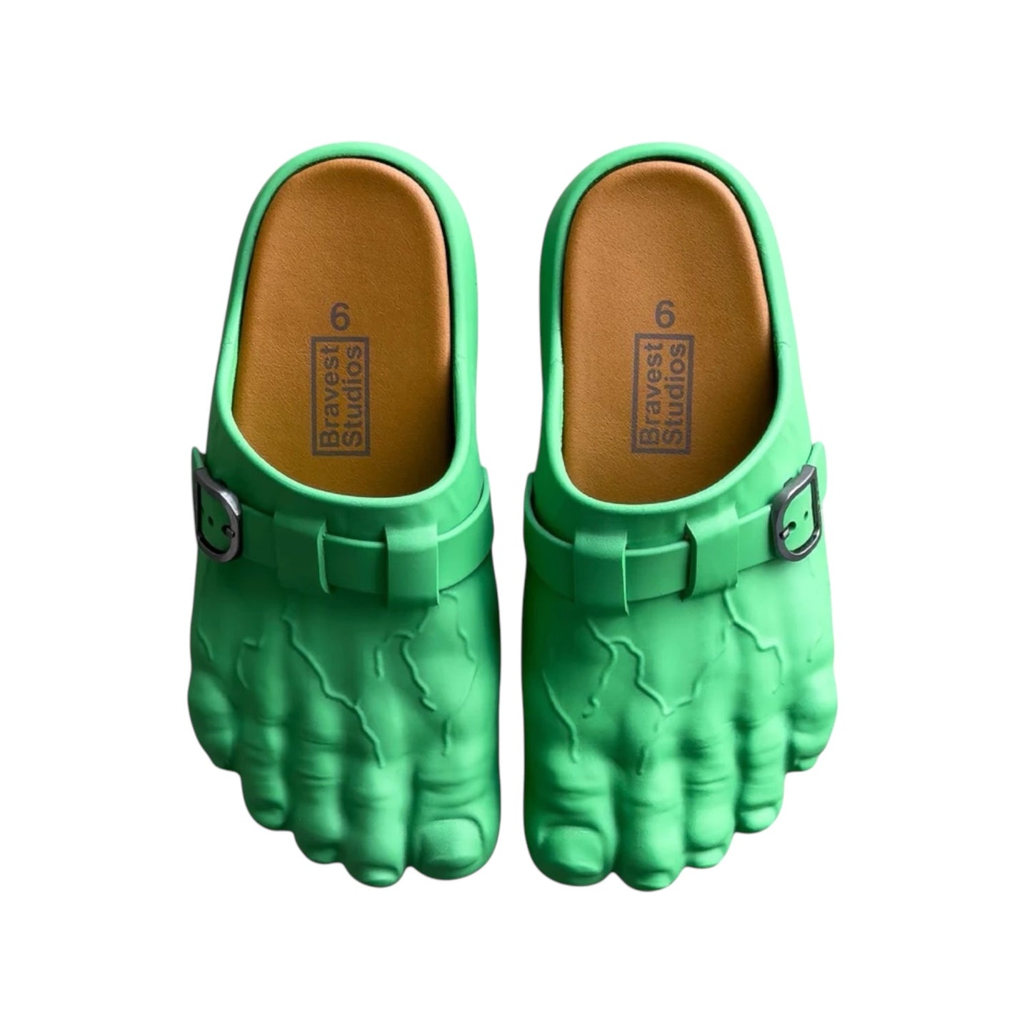 BRAVEST STUDIOS GREEN FOOT CLOGS