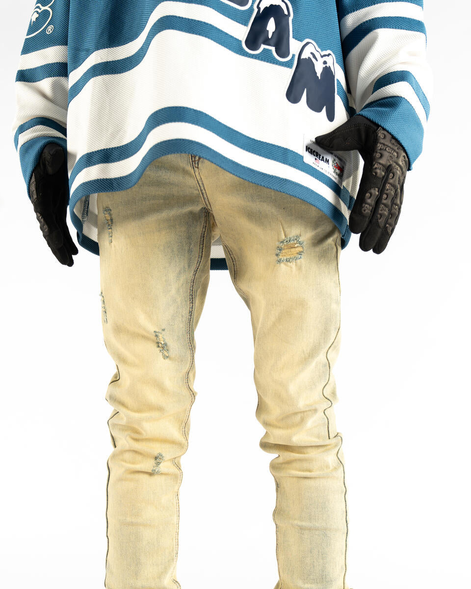 HEAVY DENIM SAWDUST SKINNY DENIM