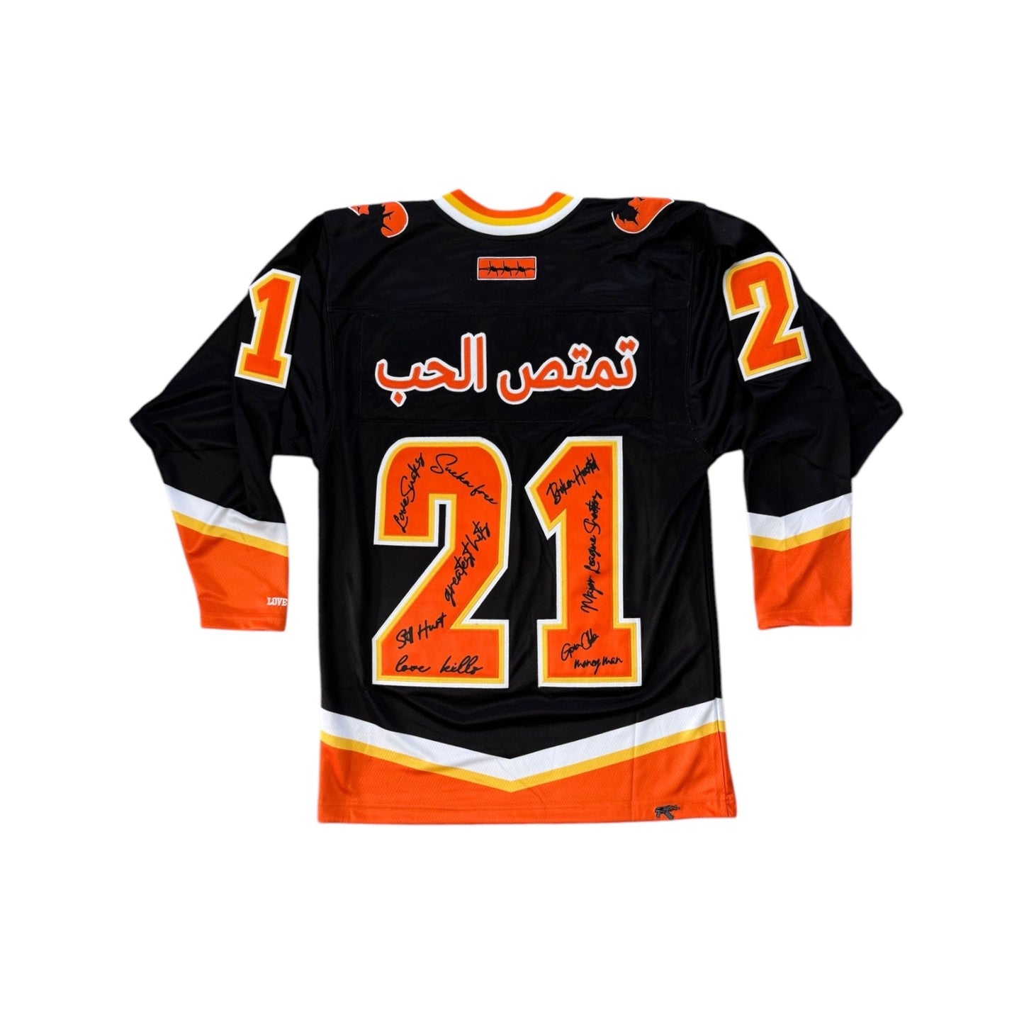 LOVE KILLS FLAMES HOCKEY JERSEY