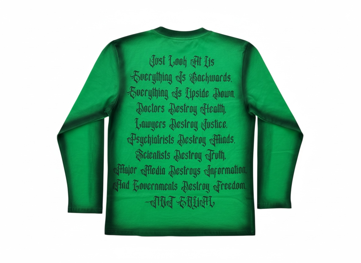 NOT EQUAL WREATH SCRIPT LONG SLEEVE