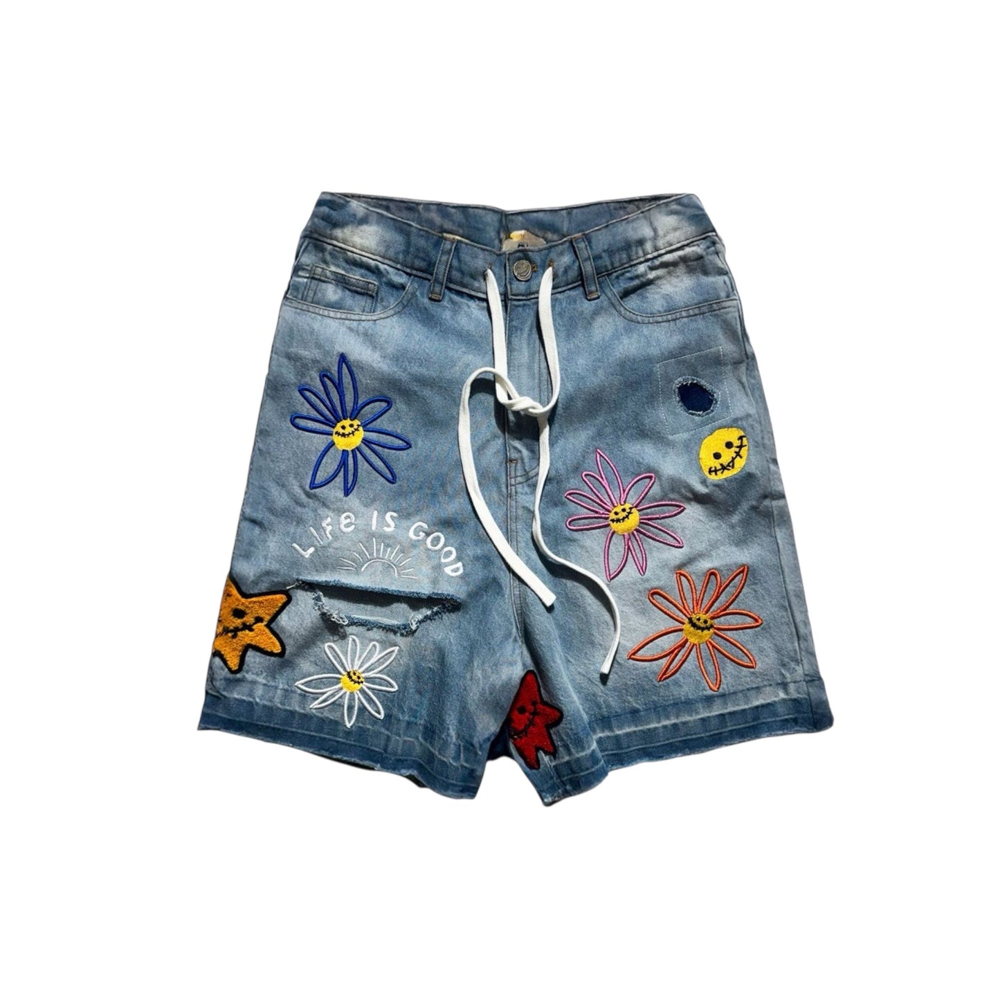 ALL HUMAN LA ROMANA DENIM SHORTS