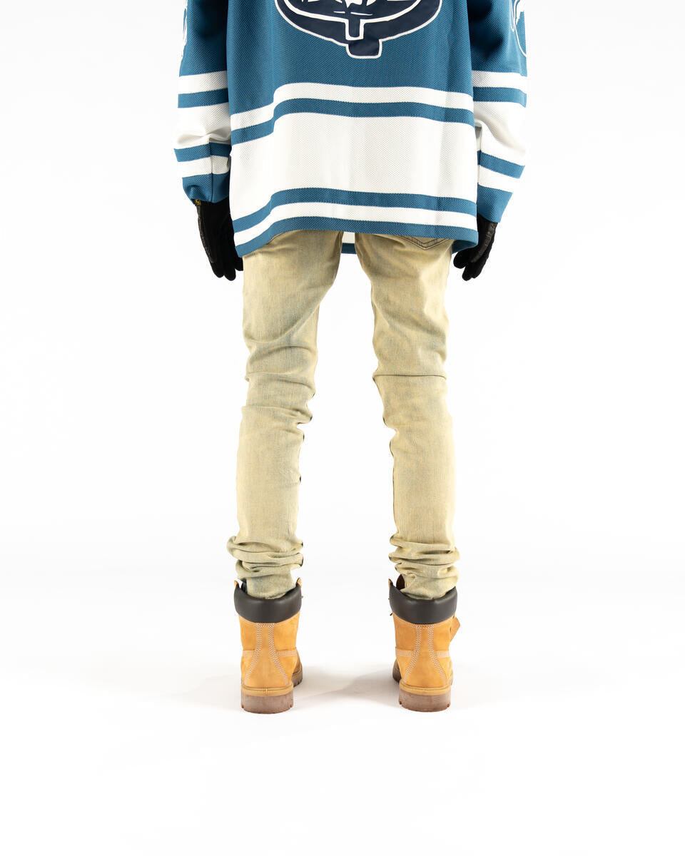 HEAVY DENIM SAWDUST SKINNY DENIM