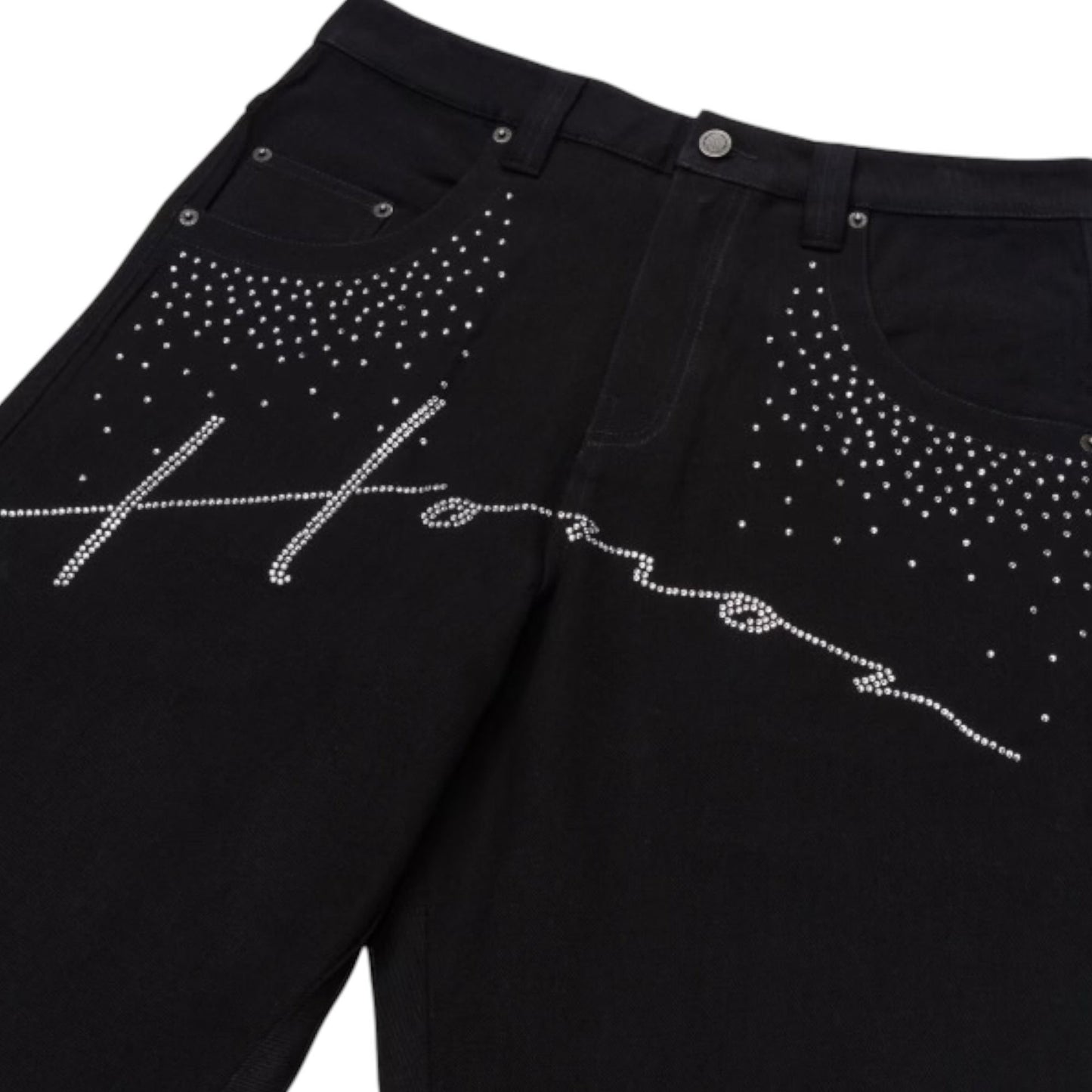 HONOR THE GIFT RHINESTONE WIDE LEG PANTS