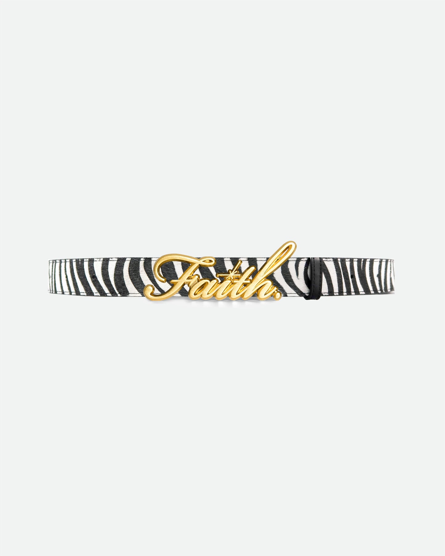 FAITH ZEBRA GOLD BELT