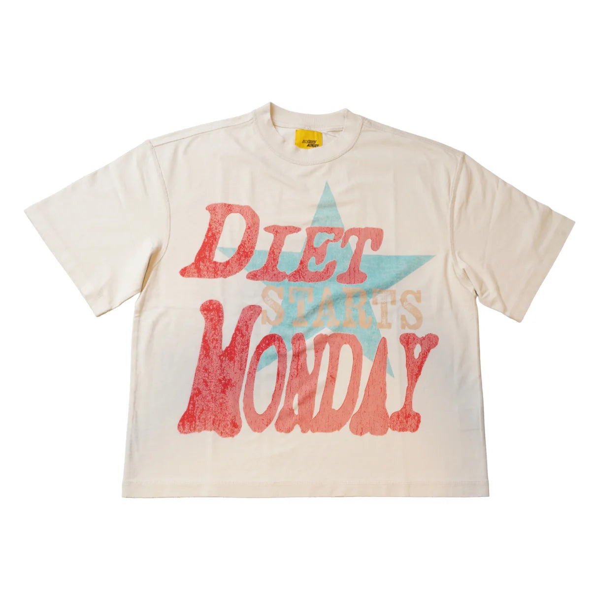 DIET STARTS MONDAY JUMBO STAR TEE - ANTIQUE WHITE