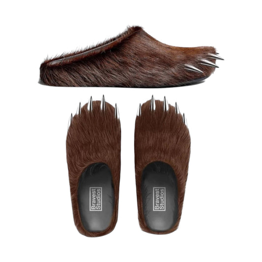 BRAVEST STUDIOS BROWN BEAR CLAW MULES