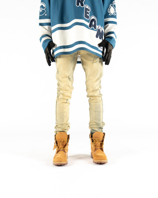 HEAVY DENIM SAWDUST SKINNY DENIM