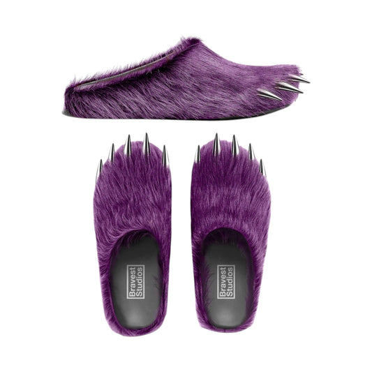 BRAVEST STUDIOS PURPLE BEAR CLAW MULES