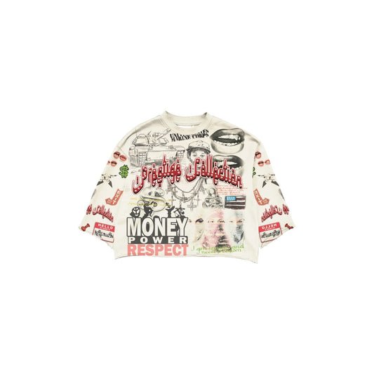 PRESTIGE COLLECTION MONEY POWER RESPECT 3/4 SLEEVE SHIRT