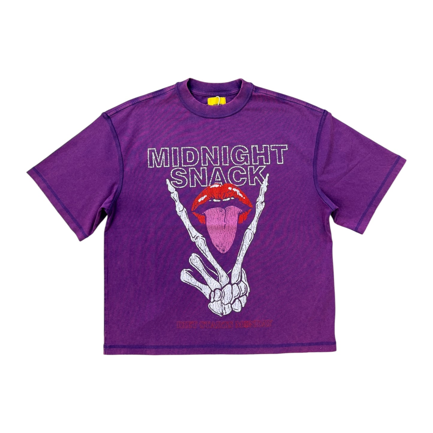 DIET STARTS MONDAY MIDNIGHT SNACK TEE - WASHED PURPLE