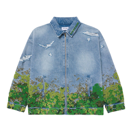RYOKO RAIN MOSS DENIM WORK JACKET