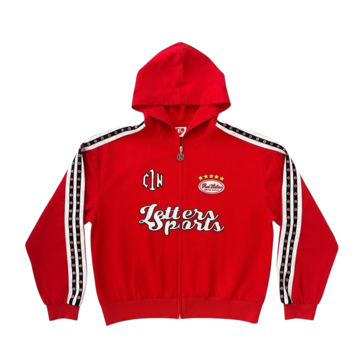 RED LETTERS X C1N NYLON ZIP-UP HOODIE