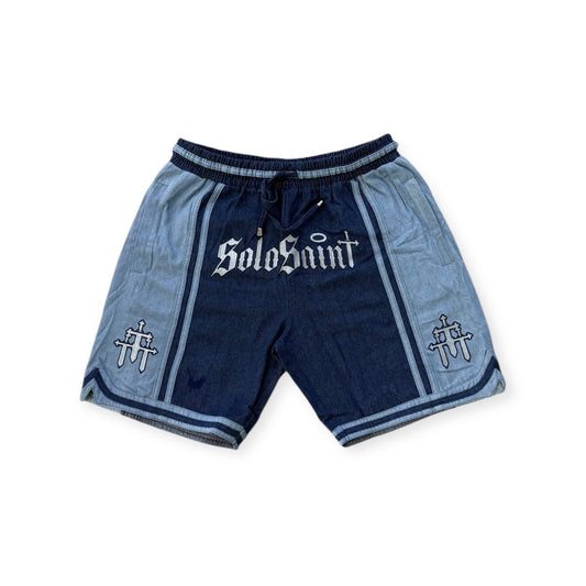 SOLO SAINT DENIM BASKETBALL SHORTS