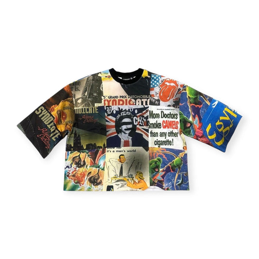 SYNDICATE NOSTALGIC CROP QUARTER SLEEVE T-SHIRT