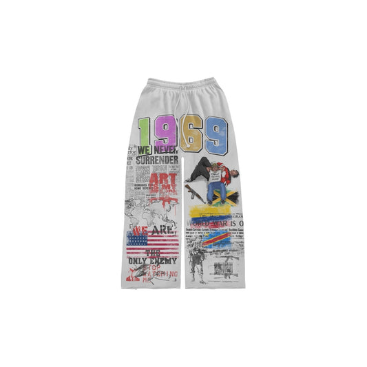 PRESTIGE COLLECTION WAR HAS ENDED BAGGY SWEATPANTS