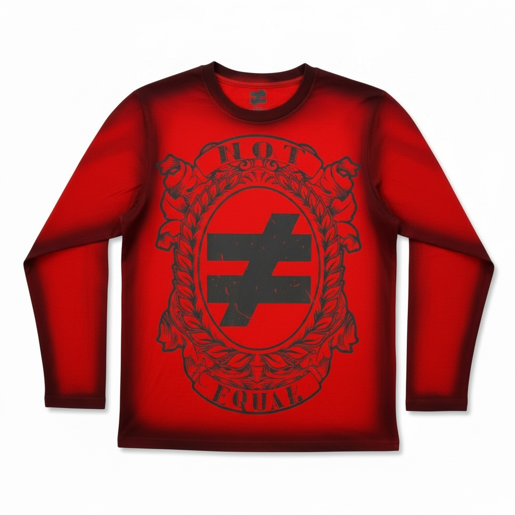 NOT EQUAL WREATH SCRIPT LONG SLEEVE