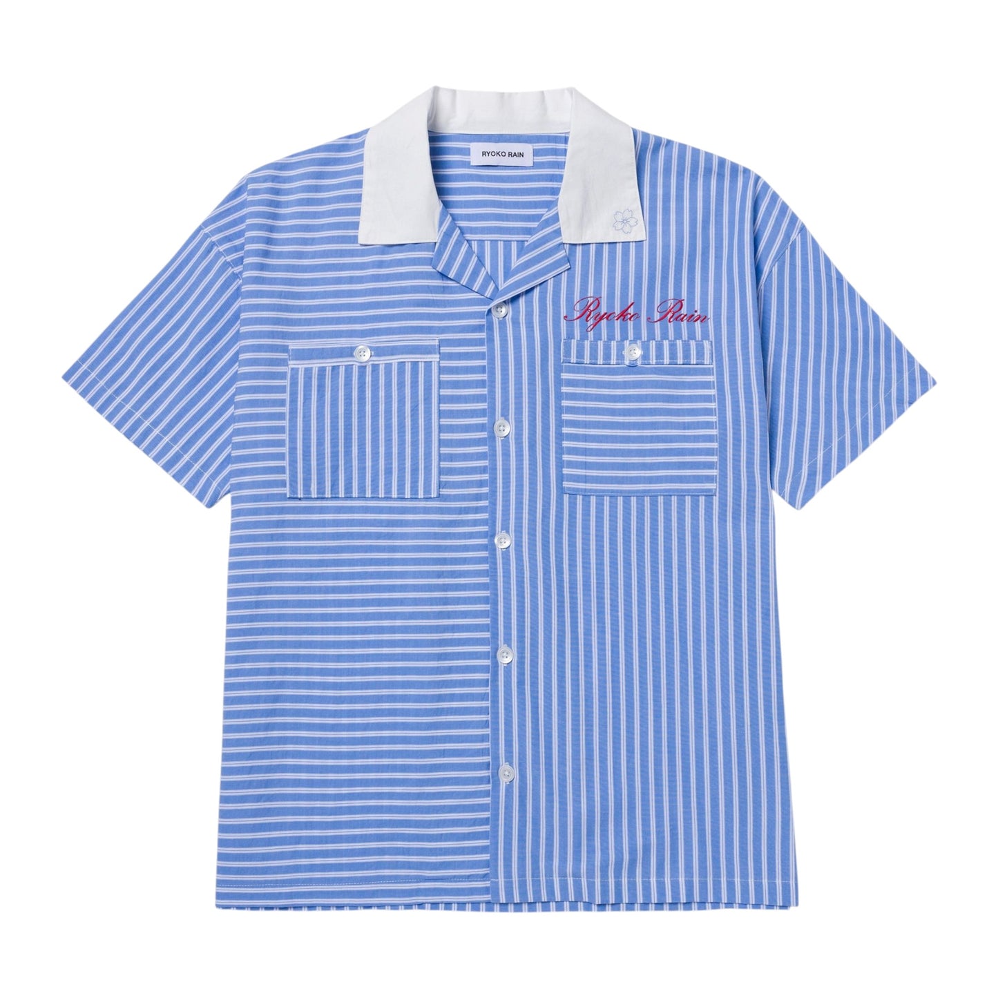 RYOKO RAIN OXFORD PINSTRIPE BUTTON SHIRT