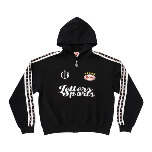 RED LETTERS X C1N NYLON ZIP-UP HOODIE