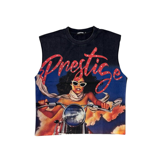 PRESTIGE COLLECTION LADY MOTOR SLEEVELESS T-SHIRT