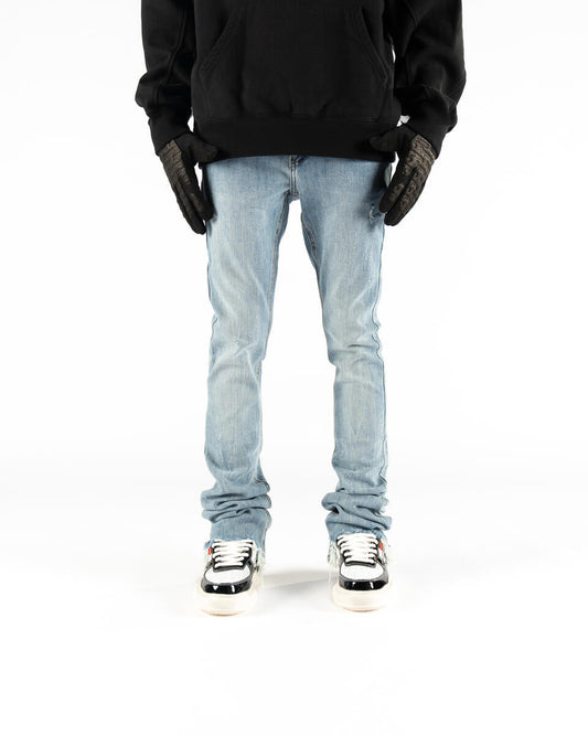 HEAVY STONE COLD FLARE STACKED DENIM
