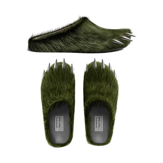 BRAVEST STUDIOS GREEN BEAR CLAW MULES