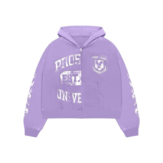 PROSPERA PURPLE LIFESTYLE ZIP UP HOODIE