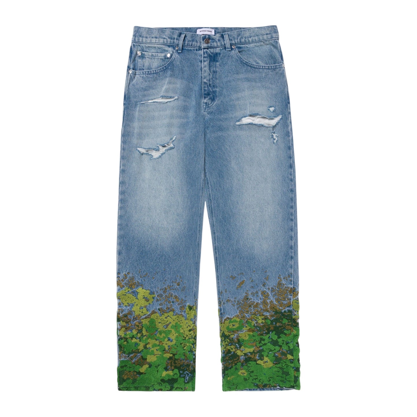 RYOKO RAIN MOSS DENIM JEANS