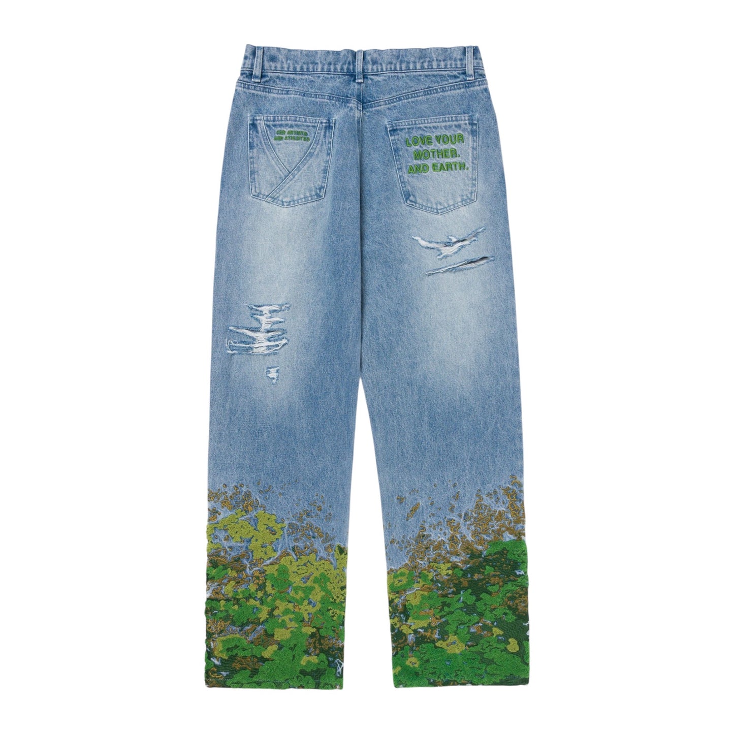 RYOKO RAIN MOSS DENIM JEANS